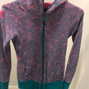 Teal and pink Bench sweater
